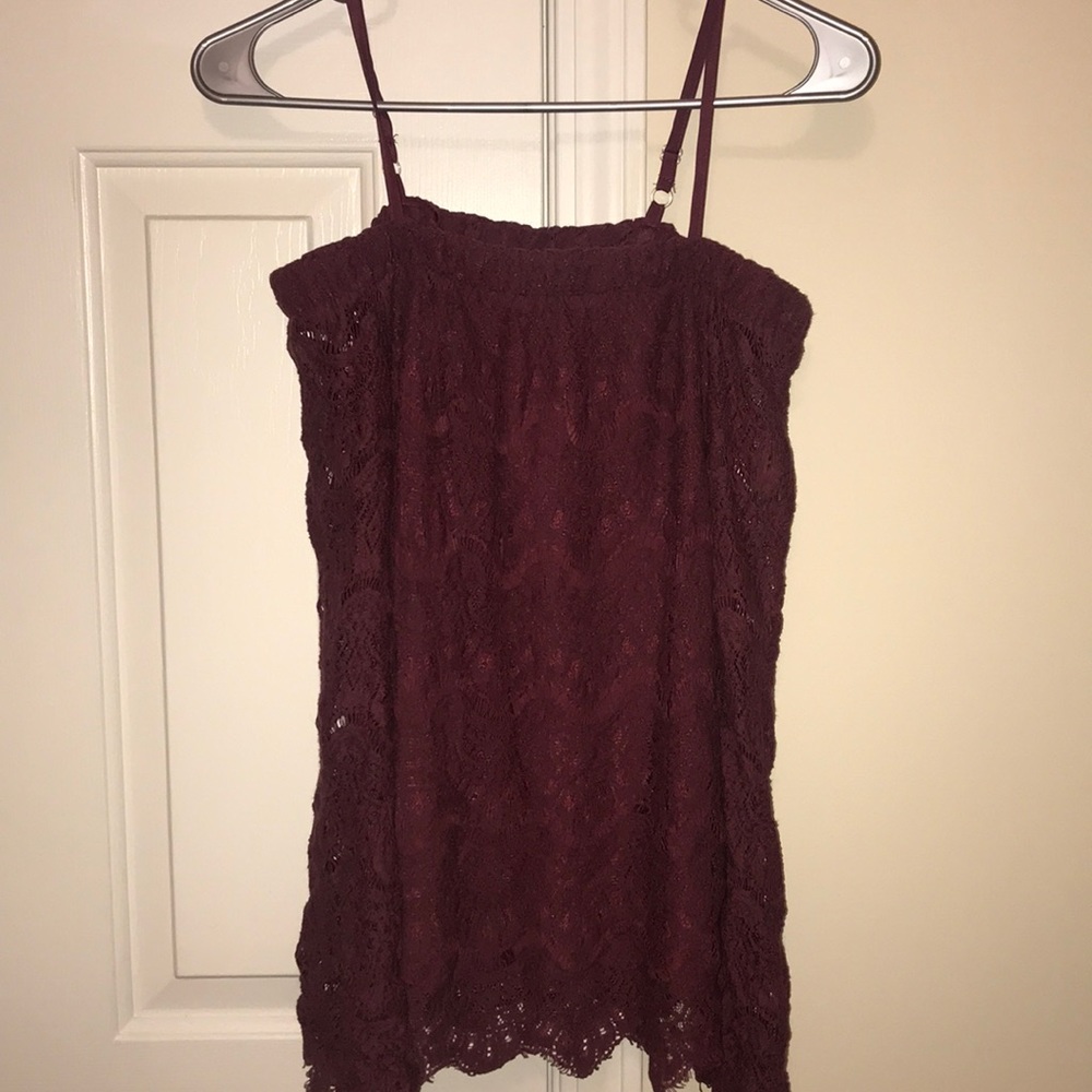 Lace off the shoulder shirt